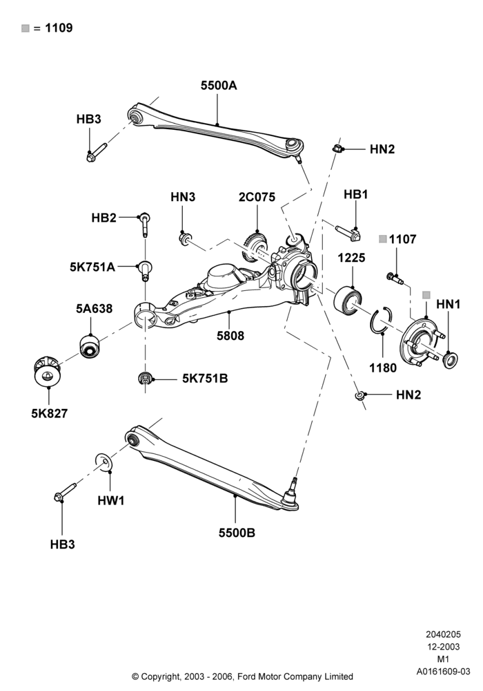 05E - Rear Knuckle and Suspension Arms, 4WD; 22/DEC/2003-01/MAY/2006
