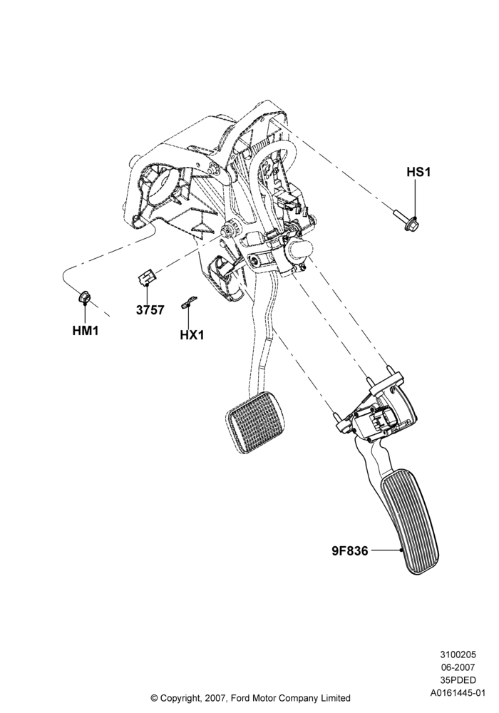 05B - Accelerator/Injection Pump Controls, 3.5L 4V DOHC VCT SMPI V6 Gas; 18/JUN/2007-15/JUN/2009