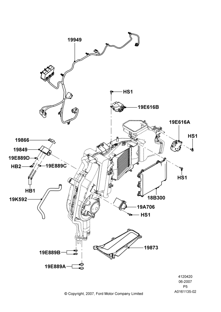 20 - Auxiliary A/C External Components, Rear Auxiliary Air Conditioning; 18/JUN/2007-15/JUN/2009