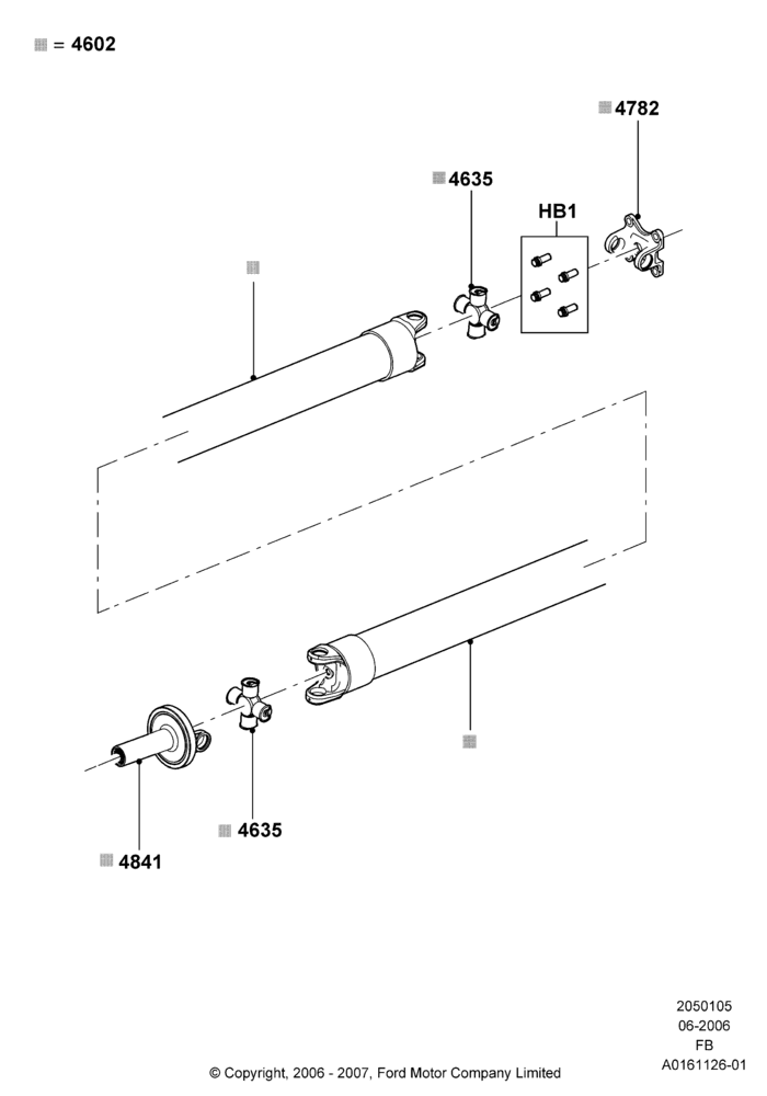05 - Drive Shaft - Rear Axle Drive; 19/JUN/2006-26/SEP/2011