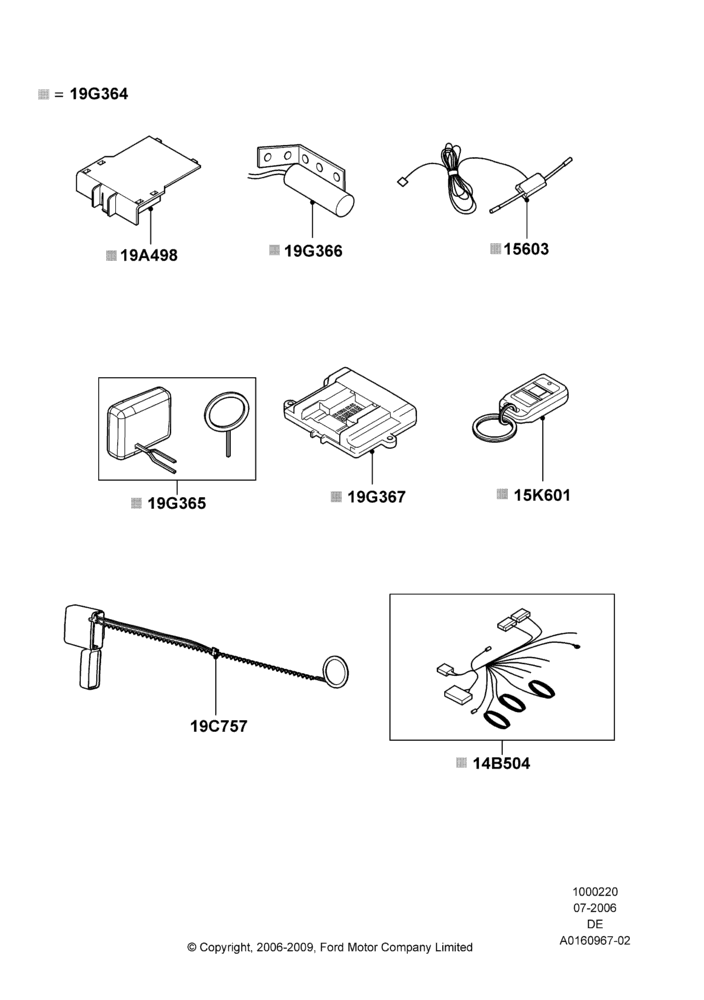 20D - Remote Starting Kit, Automatic Transmission, Lincoln Division Derivative; 31/JUL/2006-04/FEB/2009
