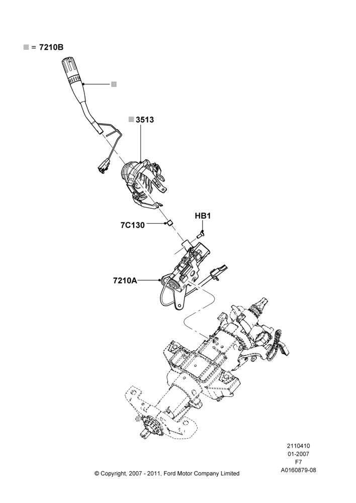 10B - Steering Column And Gear Shift; 18/DEC/2006-16/SEP/2008