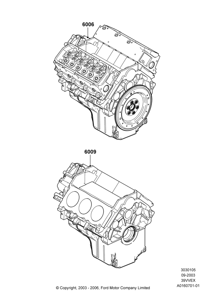 05 - Service Engine and Short Block, 3.9L OHV EFI NA V6 GAS; 05/SEP/2003-12/MAY/2004