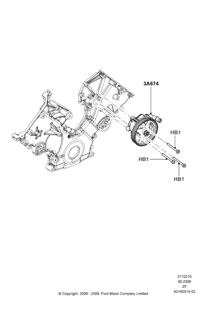 Power Steering Pump Mounting, 5.4L 4V DOHC EFI S/C ALUM V8 G