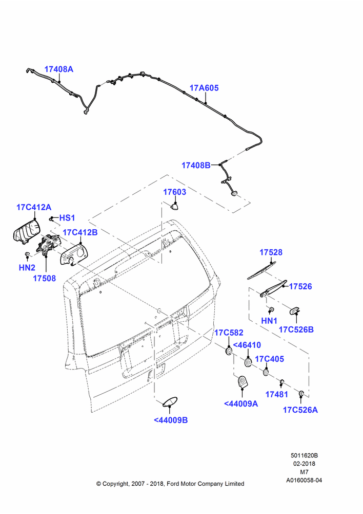 20B - Rear Window Wiper and Washer; 08/JAN/2007-29/APR/2012