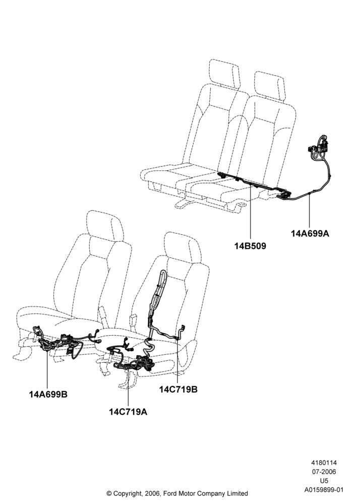 14C - Wiring - Seats; 07/AUG/2006-16/DEC/2010