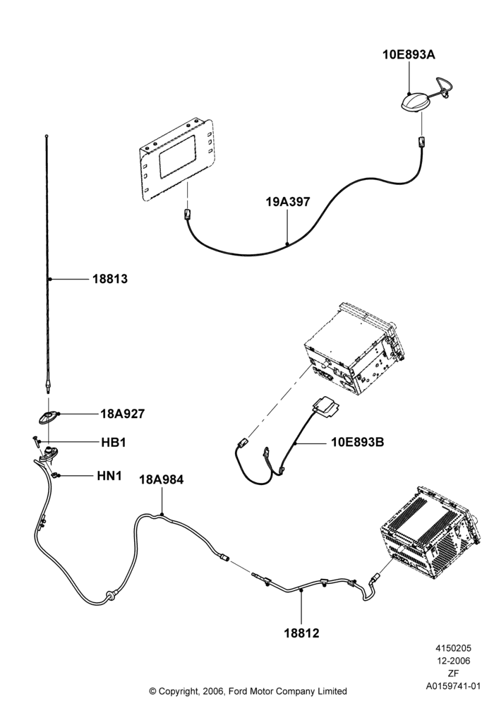 05E - Antenna, AM/FM Stereo/6 CD/Navigation System, Satellite Digital Broadcast; 04/DEC/2006-26/FEB/2009