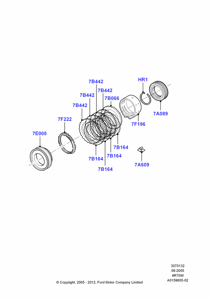 32E - Intermediate Clutch and Components, 4R70/4R75 W/E 4 Speed Trans; 08/AUG/2005-23/DEC/2014