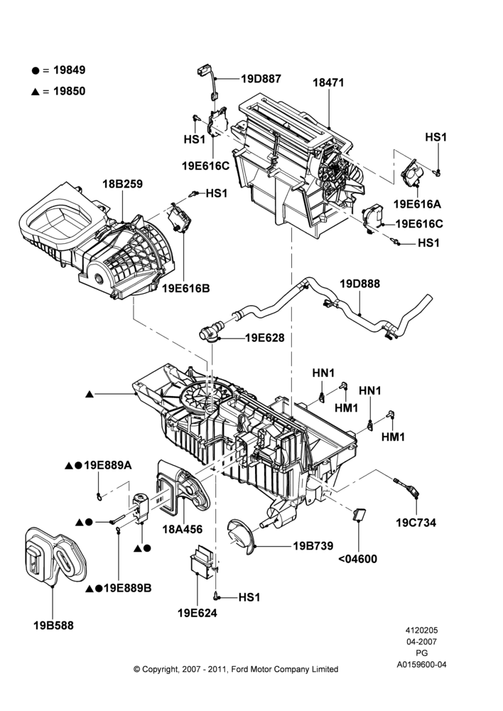 05D - Heater/Air Cond.External Components, Electronic Dual Zone ATC A/C; 30/APR/2007-15/JUN/2009