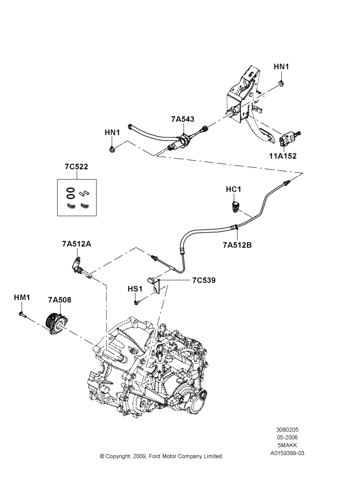 05 - Clutch Master and Slave Cylinders, 5 Speed Manual Transmission - AK; 01/MAY/2006-29/APR/2012