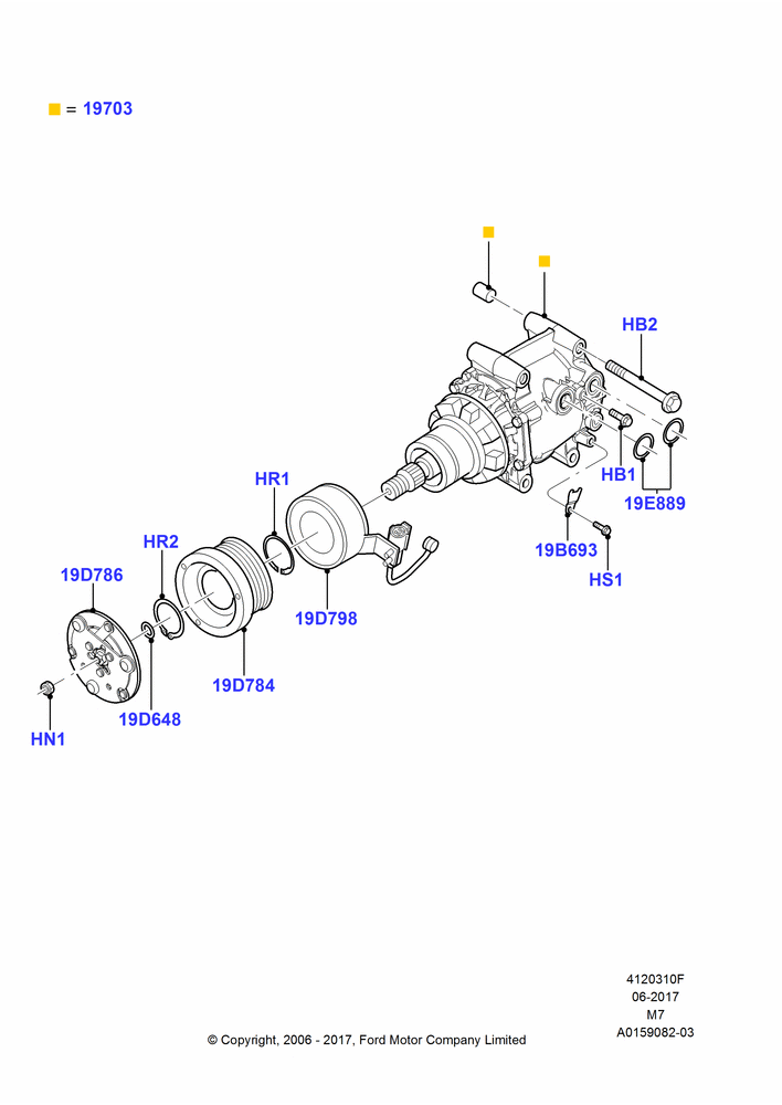 10F - Air Conditioning Condensr/Compressr, Gas/Electric Hybrid, Compressor Assy; 01/MAY/2006-27/JUL/2009