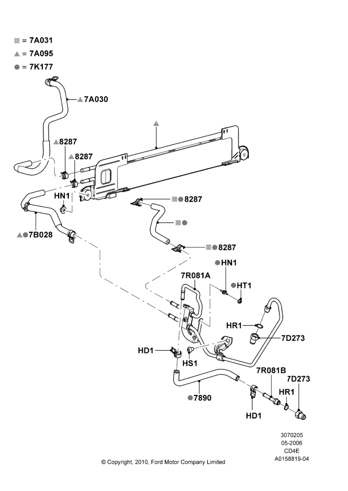 Transmission Cooling Systems, 4 Speed CD4E Automatic, With Transmission Bypass Valve