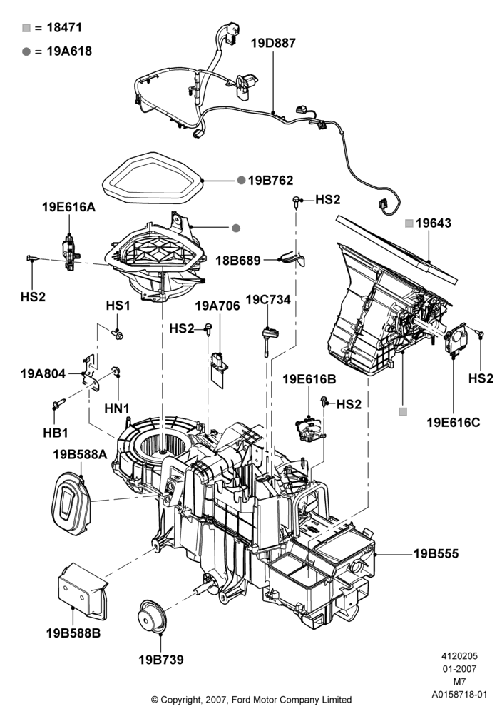05E - Heater/Air Cond.External Components, Manual Air Conditioning; 08/JAN/2007-29/APR/2012