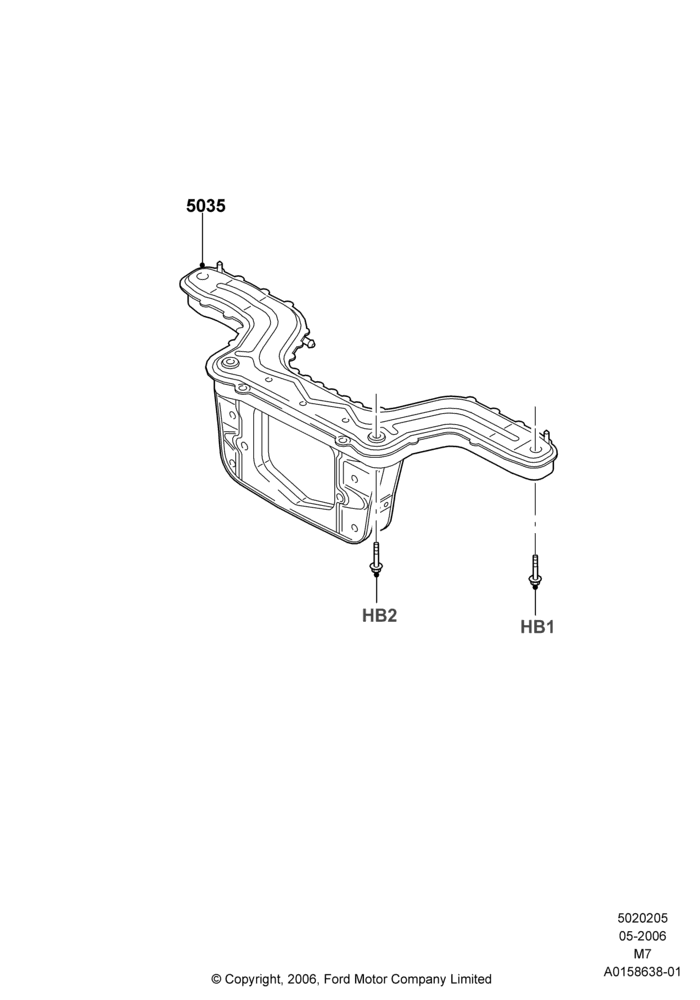05B - Chassis Frame, LHD 2WD (Front Wheel Drive); 01/MAY/2006-29/APR/2012