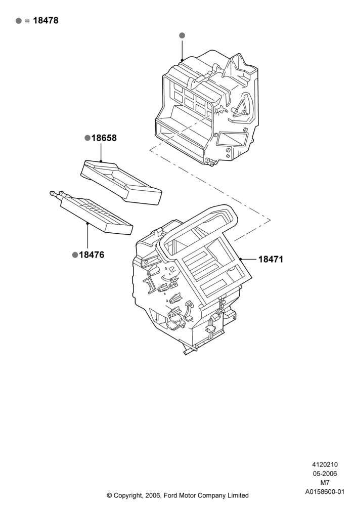 10D - Heater/Air Cond.Internal Components, Heater Main Unit; 01/MAY/2006-08/JAN/2007