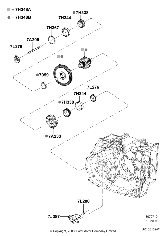 10A - Transfer Drive Components, 6 Speed Auto Transmission 6F50; 06/NOV/2006-12/JUL/2010