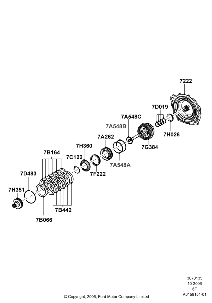 35A - Overdrive Clutch and Components, 6 Speed Auto Transmission 6F50; 06/NOV/2006-12/JUL/2010