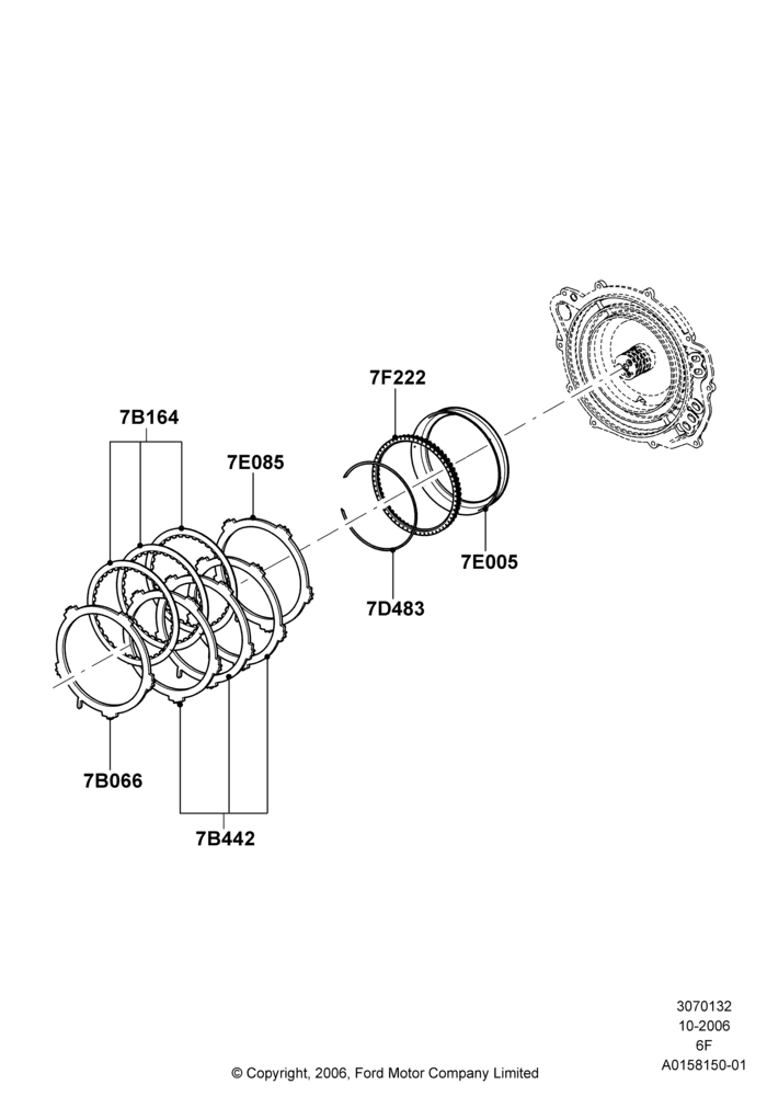 32A - Intermediate Clutch and Components, 6 Speed Auto Transmission 6F50; 06/NOV/2006-12/JUL/2010