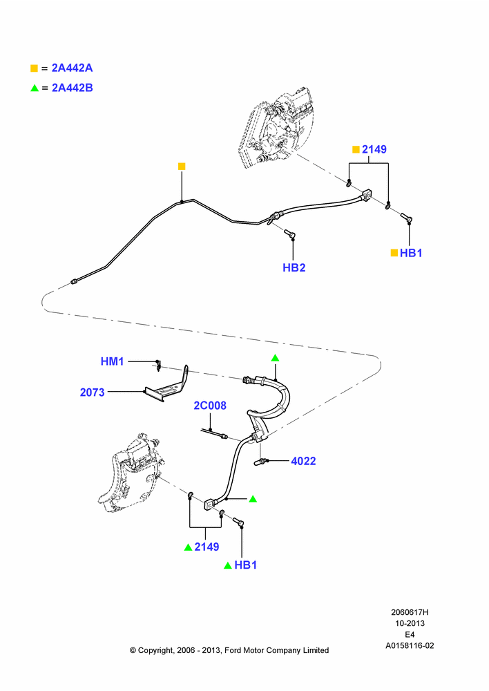 17H - REAR BRAKE LINES, Ford 450 Series; 06/AUG/2007-18/AUG/2008