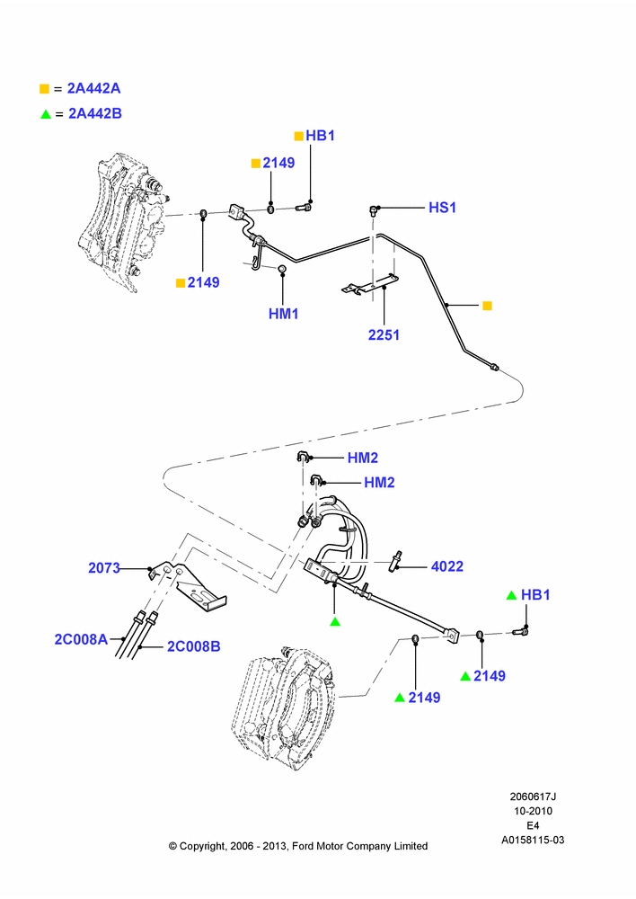 17J - REAR BRAKE LINES, Ford 350 Series, Traction Control with Advance Trac; 06/AUG/2007-18/AUG/2008