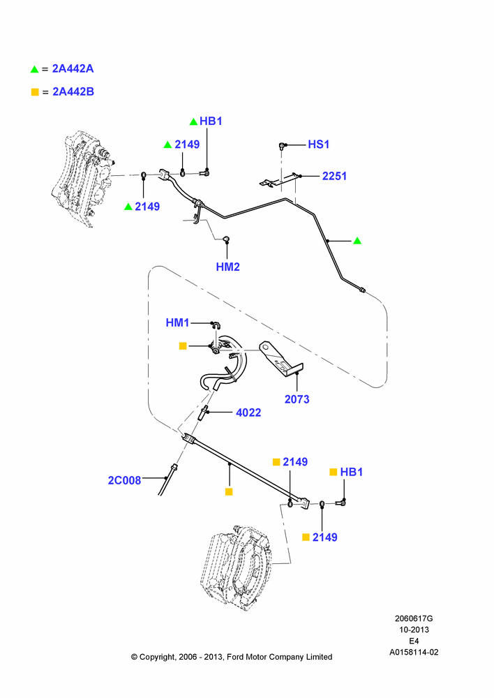 17G - REAR BRAKE LINES, Ford 250 Series, Ford 350 Series, Less Electronic Stability Control; 06/AUG/2007-18/AUG/2008