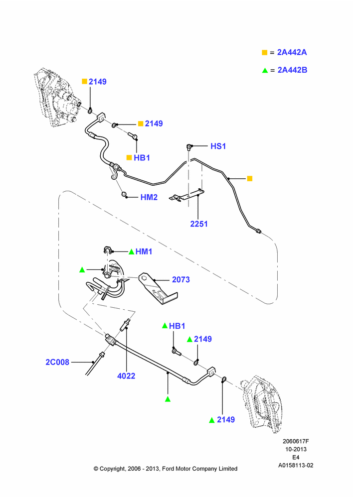 17F - REAR BRAKE LINES, 150 Series; 06/AUG/2007-18/AUG/2008