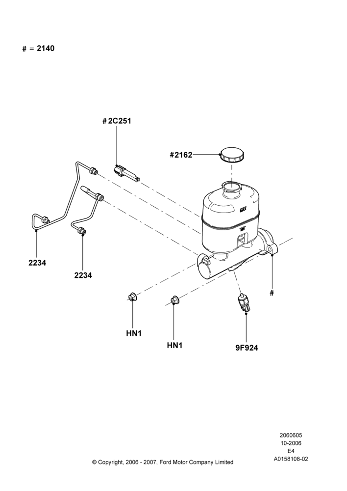 05H - Master Cylinder - Brake System, Ford 450 Series; 06/AUG/2007-18/AUG/2008