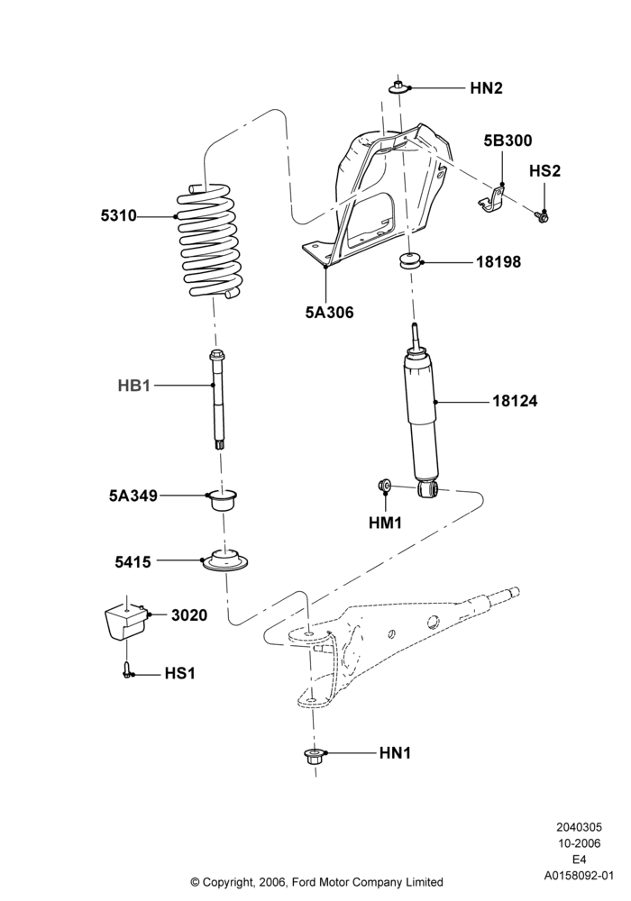 05F - Front Suspension Struts and Springs, Ford 450 Series; 16/OCT/2006-06/AUG/2007