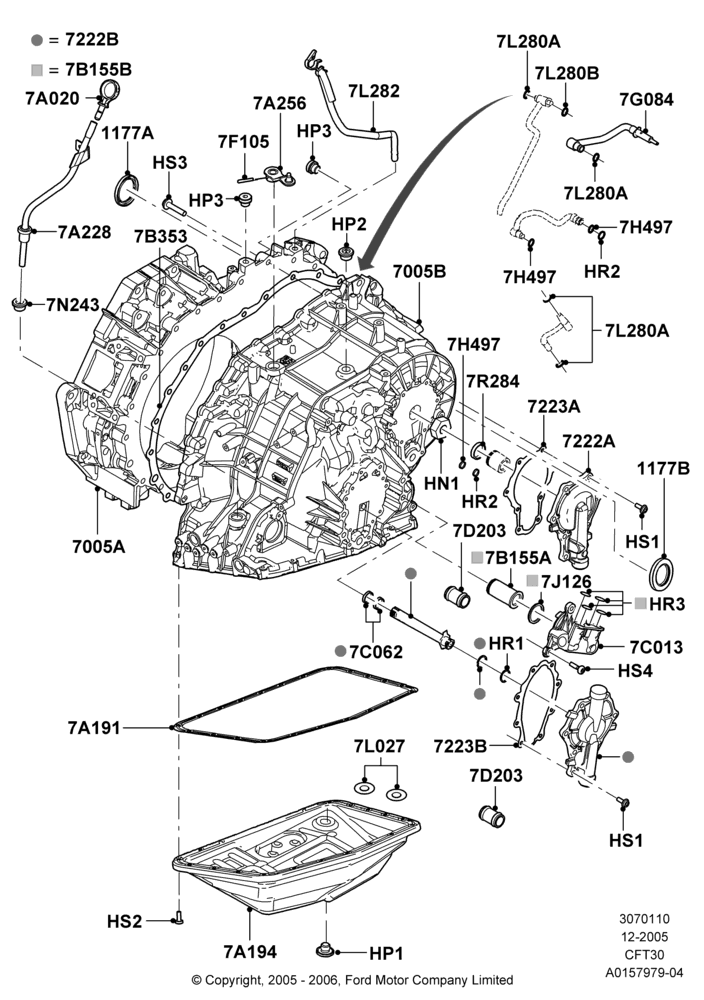 10D - Transmission External Components, CVT Select Shift Transmission; 05/DEC/2005-30/APR/2007