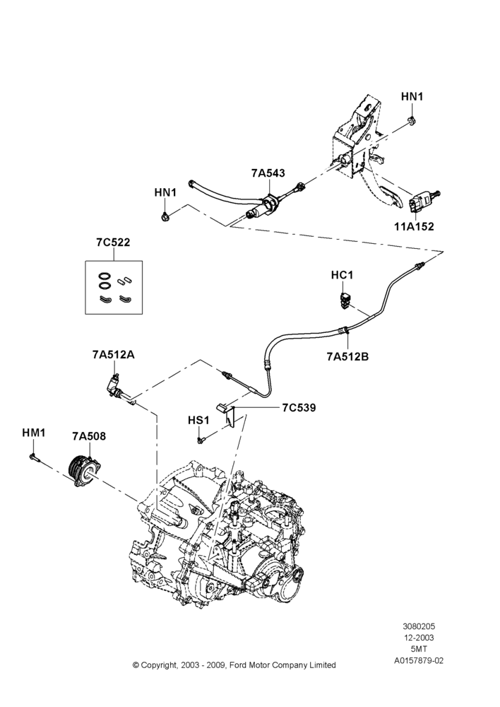 05D - Clutch Master and Slave Cylinders, 5 Speed Manual Transmission - AK, LHD; 22/DEC/2003-01/MAY/2006