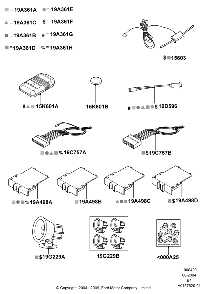 20A - Accessory Anti-Theft Devices; 02/AUG/2004-16/OCT/2006