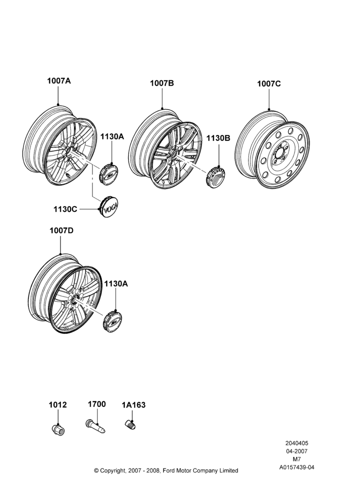 05D - Wheels, With 17" Wheels; 02/APR/2007-26/JUL/2010