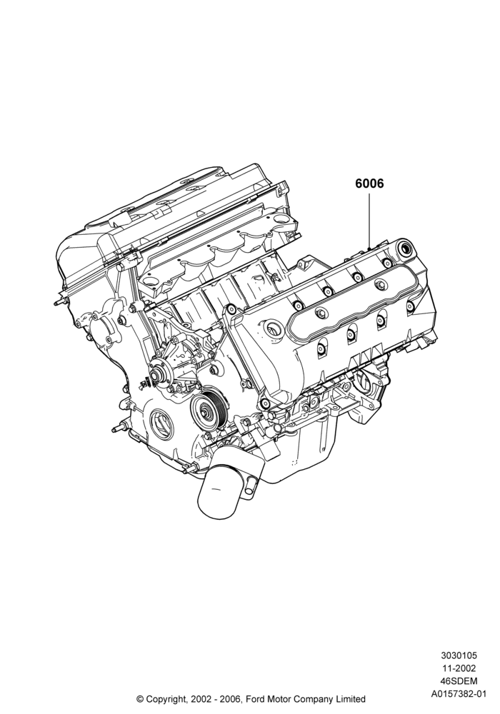 05C - Service Engine and Short Block, 4.6L DOHC V8 EFI, V8 Appearance Group; 04/NOV/2002-12/MAY/2004