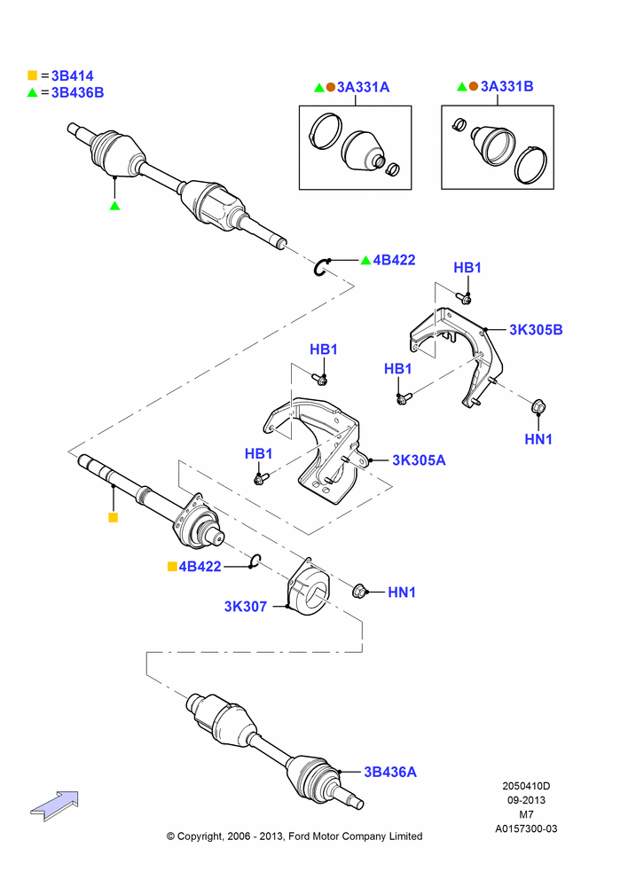 10D - Drive Shaft - Front Axle Drive, 4 Speed CD4E Automatic, 4WD; 01/MAY/2006-23/JUN/2008