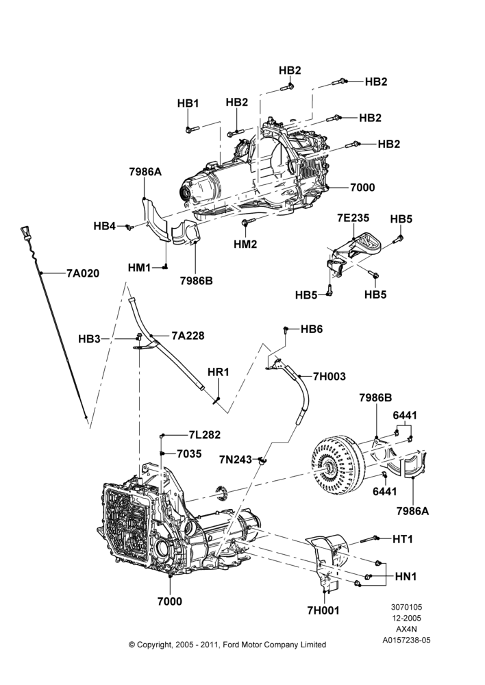 05C - Auto Trans Assy & Speedometer Drive, AX4N; 05/DEC/2005-02/JAN/2007