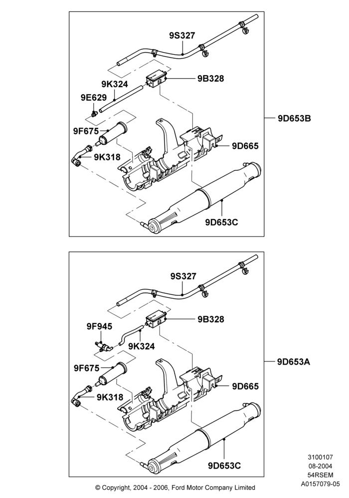 07E - Fuel Vapour System, 5.4L Modular SOHC V8, Extended Plus Capacity Fuel Tank; 02/AUG/2004-18/APR/2005