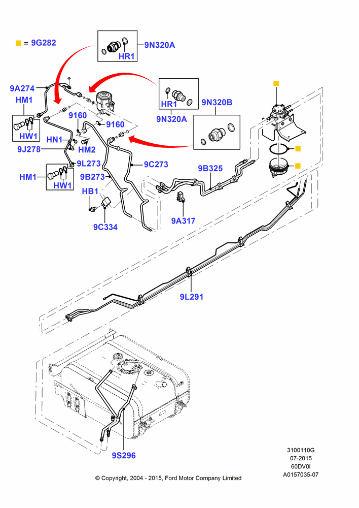 10G - Fuel Lines, 6.0L  OHV Diesel V8 DI, All Cutaway/Strip Chas/Chas Cab; 02/AUG/2004-18/AUG/2008