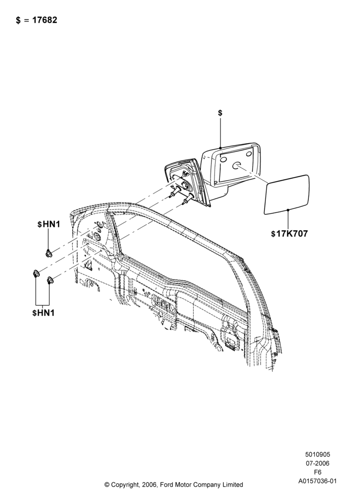 Exterior Rear View Mirror, With Driver Manual Mirror, With Passenger Manual Mirror