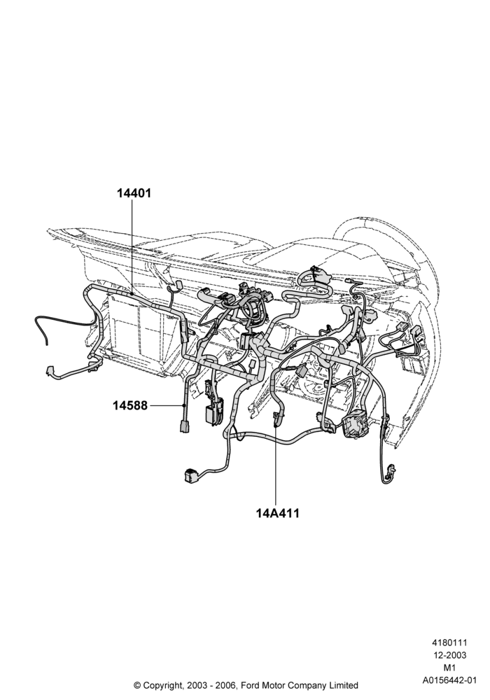 11C - Wiring - Dash And Floor Console, Ford Series; 22/DEC/2003-01/MAY/2006