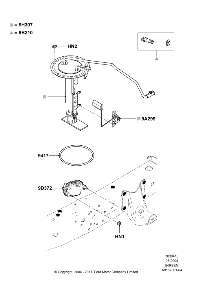 10D - Fuel Pump And Sender Unit, 5.4L Modular SOHC V8, With Aft-Of-Axle Fuel Tank; 02/AUG/2004-18/AUG/2008