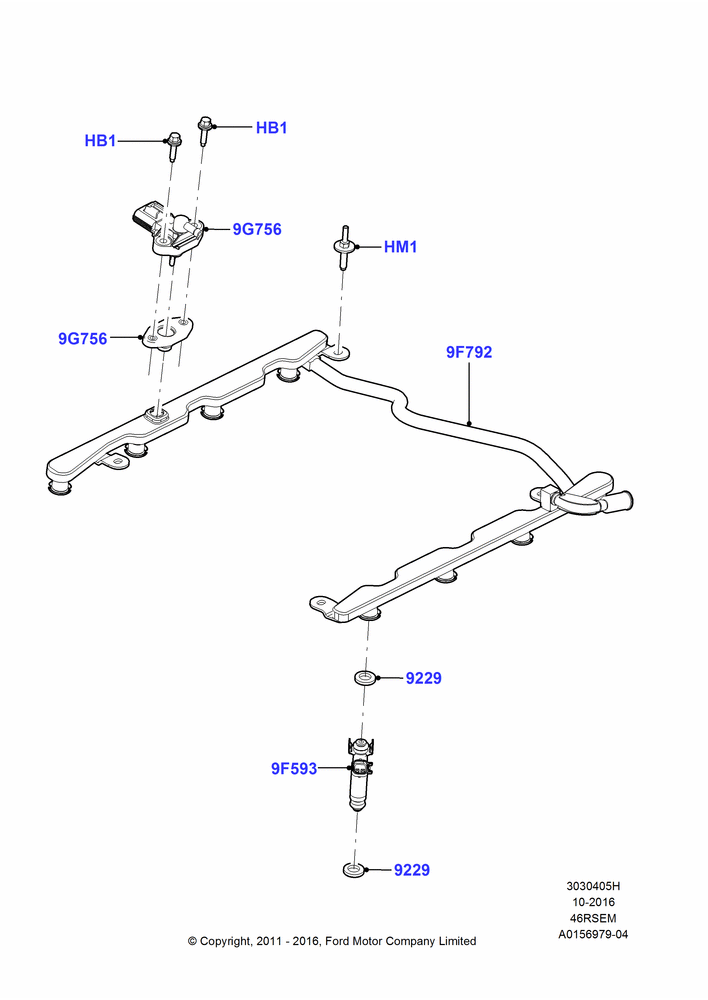 05H - Fuel Injectors and Pipes, Romeo 4.6 SOHC EFI; 16/OCT/2006-18/AUG/2008