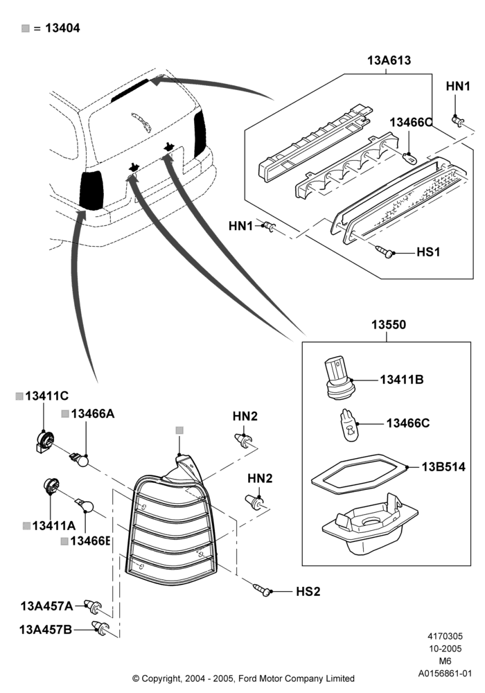 Схема установки E5RY-13466-B