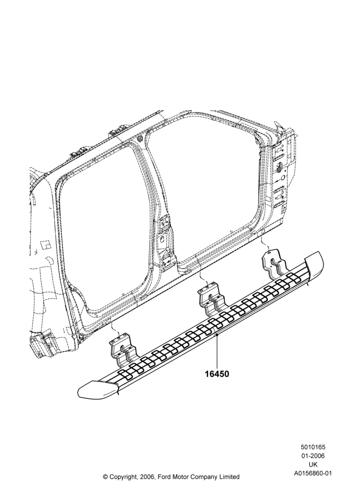65XA - Running Boards/Side Steps, Accessory; 30/JAN/2006-29/OCT/2010