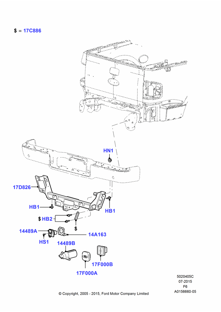 Tow Bar, All Styleside Pick-Up Box, Production Installed