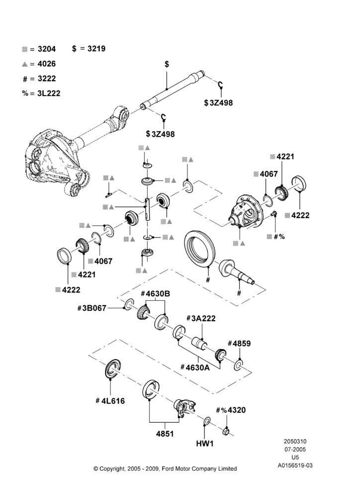 Components - Front Axle Diff & Carr