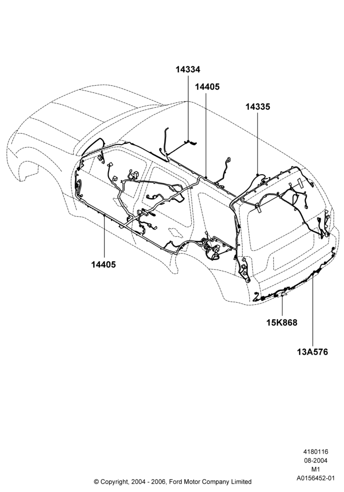 16D - Wiring - Body And Roof Console, Lincoln/Mercury Series; 16/AUG/2004-01/MAY/2006