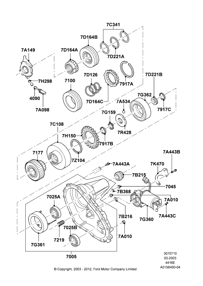 10D - Transfer Drive Components, Rear; 18/MAR/2002-02/AUG/2006