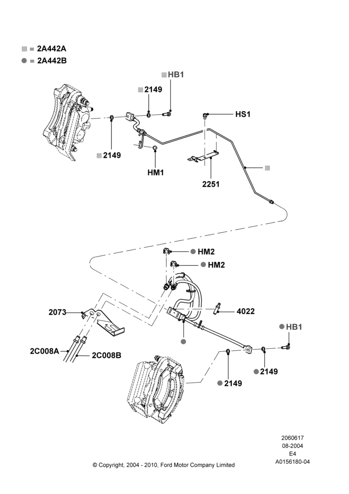 17D - REAR BRAKE LINES, Ford 350 Series, Traction Control with Advance Trac; 18/APR/2005-06/AUG/2007