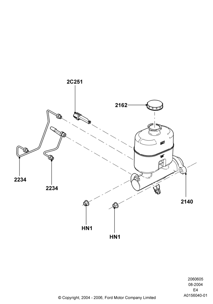05E - Master Cylinder - Brake System, Ford 450 Series; 02/AUG/2004-06/AUG/2007