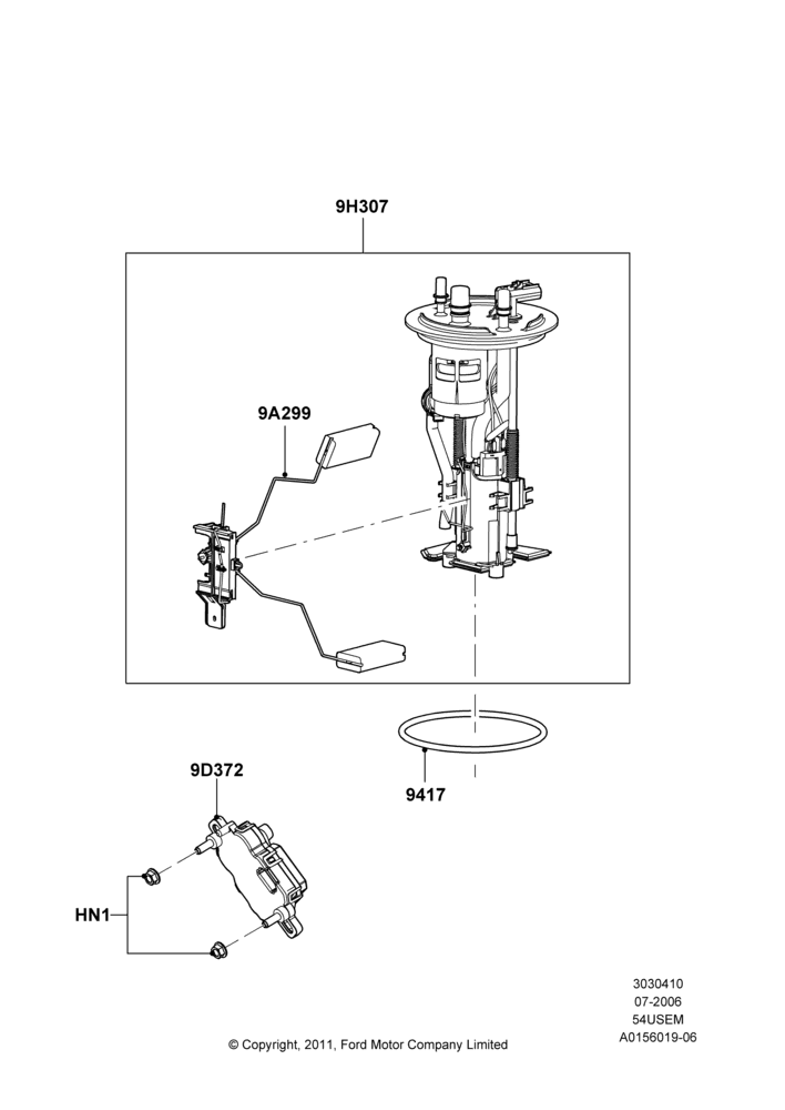 10Q - Fuel Pump And Sender Unit, 119"/3023MM Wheelbase, 5.4L 3V V8; 02/AUG/2006-15/SEP/2008